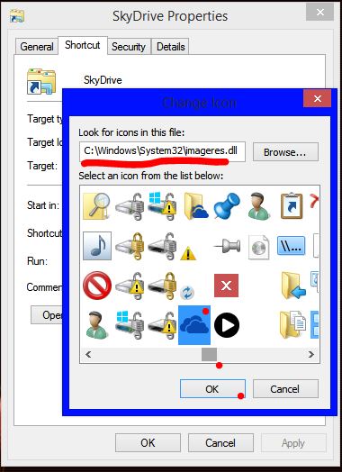 skydrive taskbar icon windows 8.1